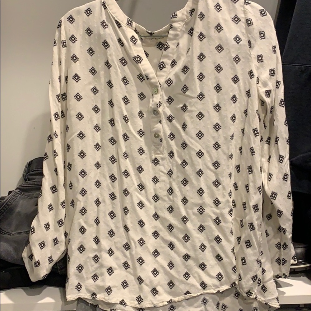 Black and white blouse
